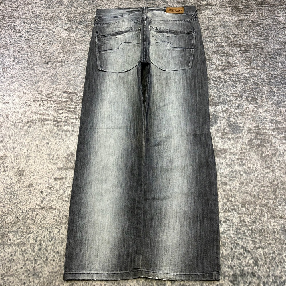 VTG Jordan Craig Jeans Mens 31x29 Gray Black Baggy Grunge Skater Y2K Denim